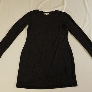 Blue Gray Long Sleeve Dress